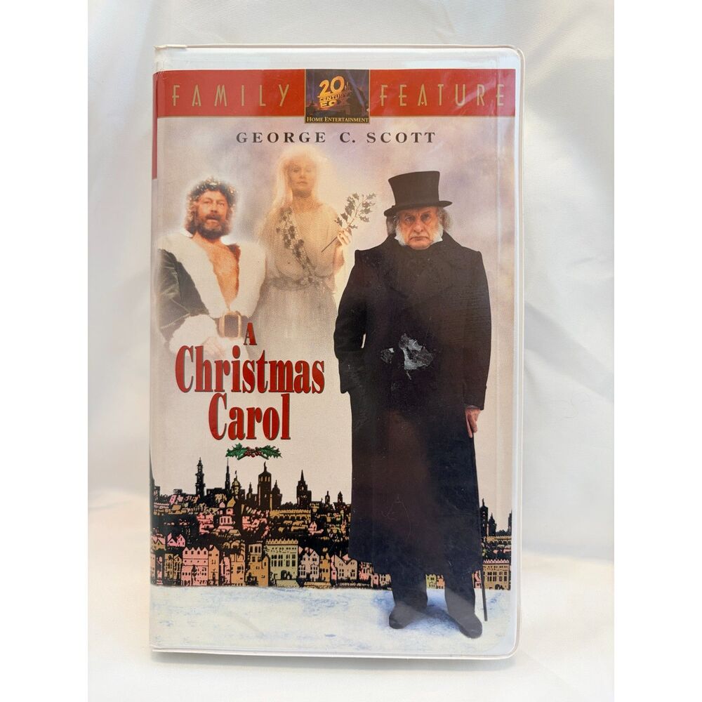 A Christmas Carol VHS George C Scott Clamshell Christmas Movie Fox 1995 PG